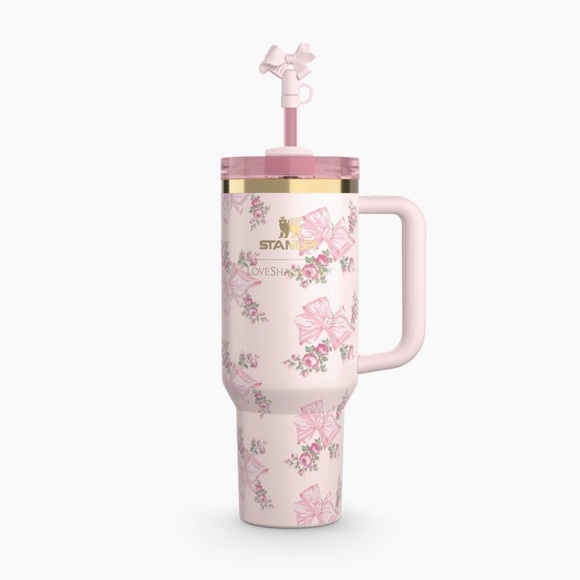 🎉sale🎉NIB Stanley x LoveShackFancy Rosa Beaux holiday 40 oz pink tumbler - Picture 2 of 7